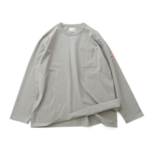 20FW Lawrence Overfit Long Sleeve Pocket T-shirts Gray