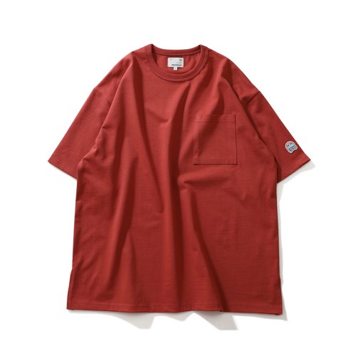 21SS Lawrence Overfit Short Sleeve Pocket T-shirts Cherry Tomato