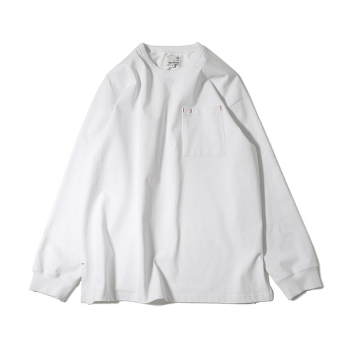 22SS Lawrence Overfit Long Sleeve Pocket T-shirt White