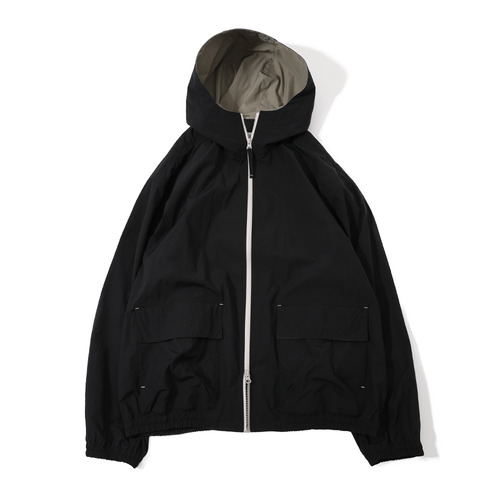 22SS Breeze Nylon Hood Zip Up Jacket Black