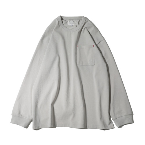 22SS Lawrence Overfit Long Sleeve Pocket T-shirt Light Gray