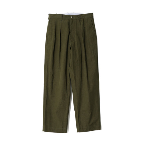 22SS Corinth Typewriter Water Repellent Wide Pants Olive