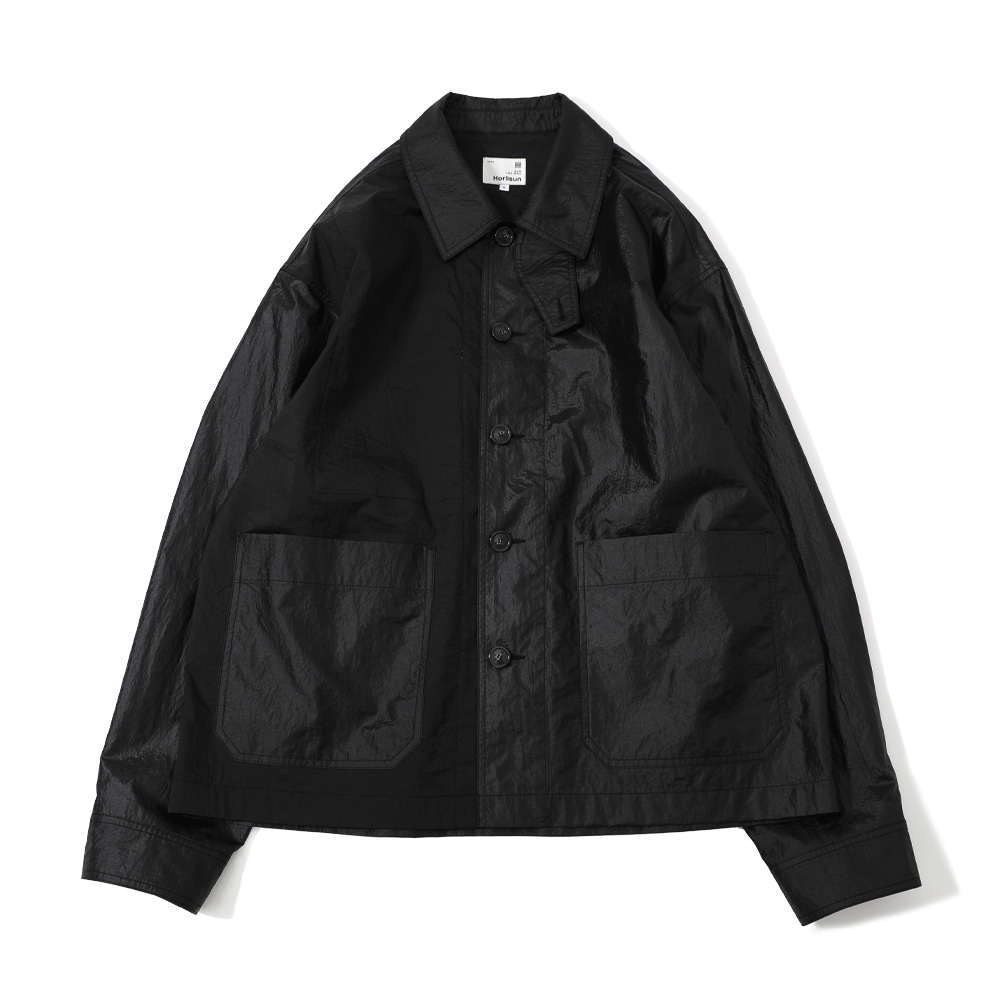 22SS Capital Crease Front Jacket Black