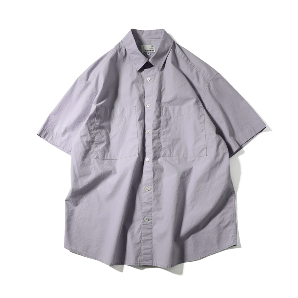 [Restock] 22SS Poole Extra Typewriter Short Sleeve Shirt Soft Lavender