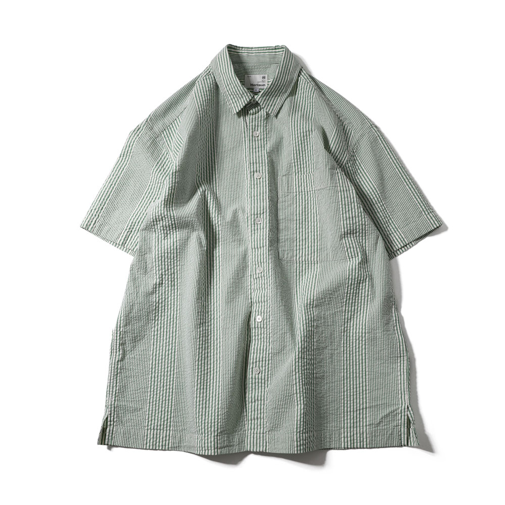 22SS Perth Seersucker Short Sleeve Shirt Green