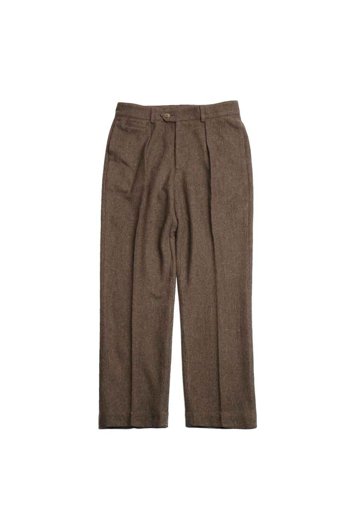 Millspaugh One Tuck Wool Pants Brown